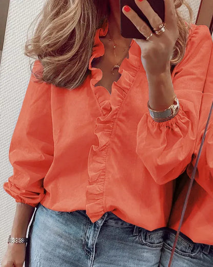 Blouse à Manches Longues avec Coupe Ample pour Femme | Idéale pour le Bureau ou les Sorties Quotidiennes