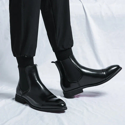 Chelsea boots avec bout cap-toe pour hommes | Idéal pour les occasions habillées et les sorties en soirée