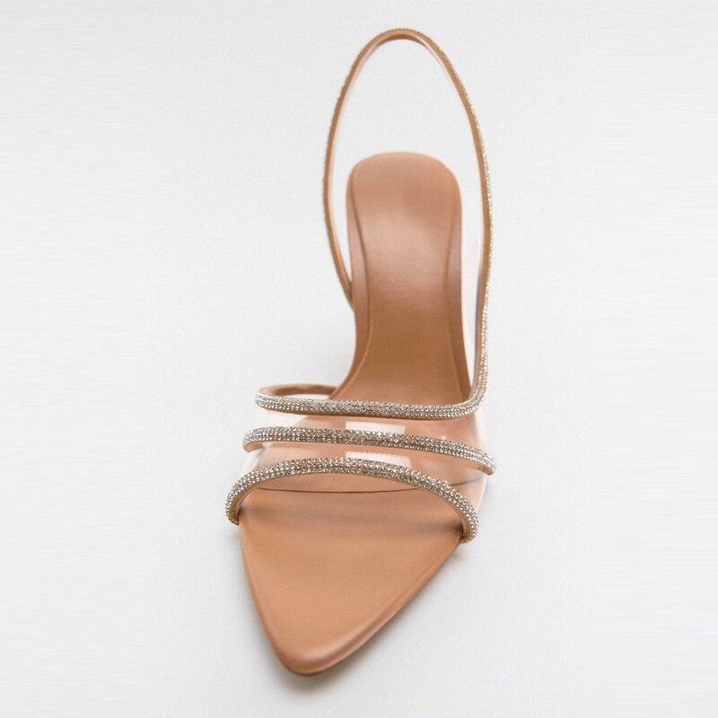 Sandales À Talon Haut Avec Bride Arrière Et Bout Ouvert Pour Femmes | Idéales Pour Événements Et Occasions Formelles