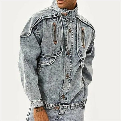 Veste En Jean À Coupe Ajustée Pour Hommes | Idéale Pour Usage Quotidien