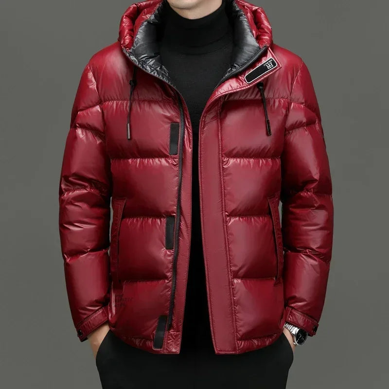 Doudoune D’hiver Avec Capuche Et Coupe Droite Pour Hommes | Idéale Pour La Saison Hivernale