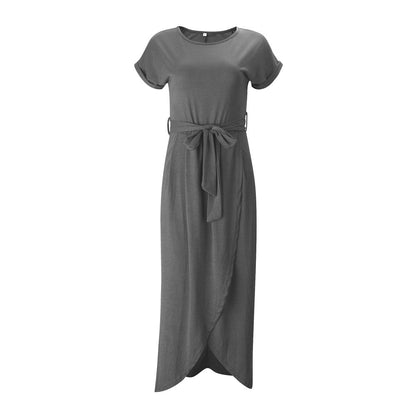 Robe Maxi Avec Fente Et Ceinture À Nouer Pour Femme | Idéale Pour Les Occasions Estivales