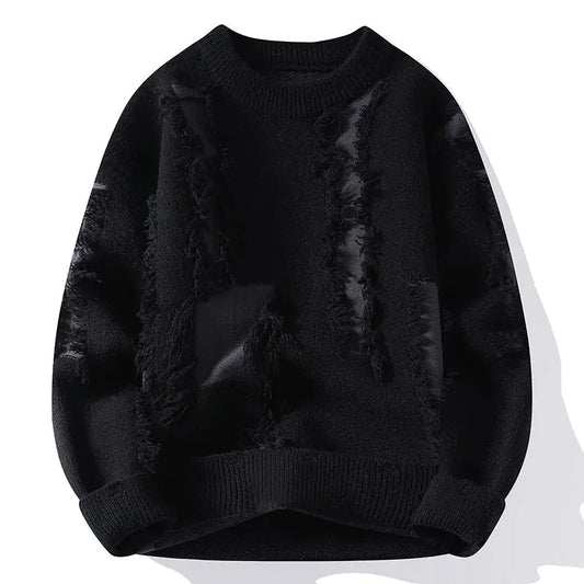 Pull en Maille Patchwork à Coupe Ample pour Homme | Idéal pour un Usage Quotidien