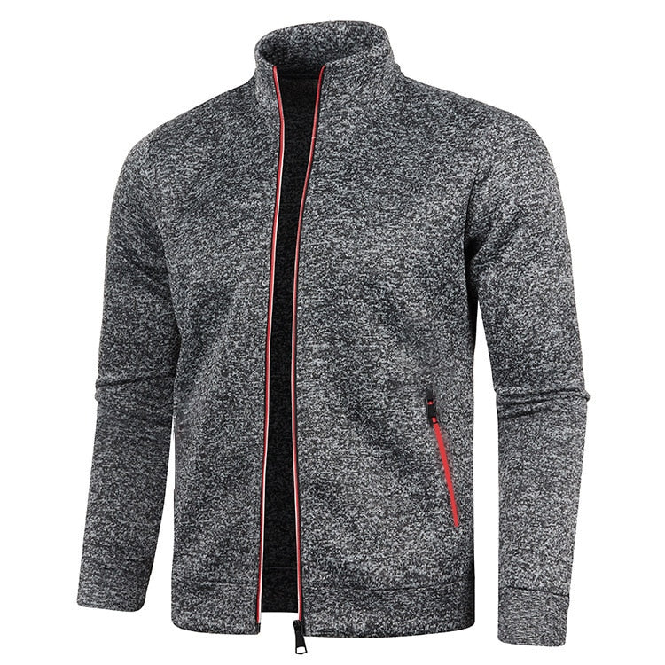 Veste Légère avec Fermeture Zippée et Col Montant pour Hommes | Idéale pour Printemps et Automne
