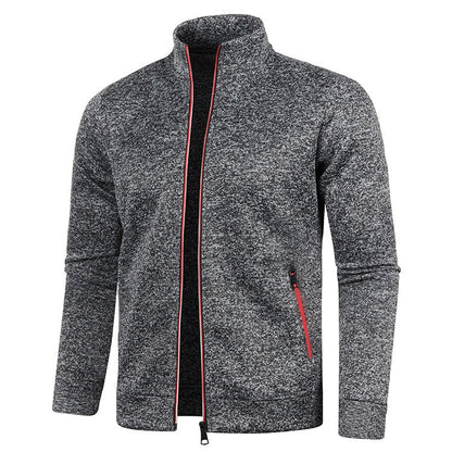 Veste Légère avec Fermeture Zippée et Col Montant pour Hommes | Idéale pour Printemps et Automne