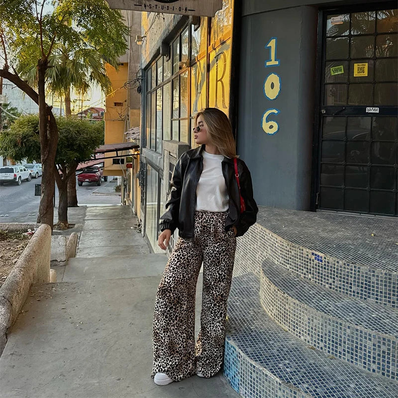 Pantalon Large à Imprimé Léopard pour Femme | Idéal pour le Quotidien et les Sorties