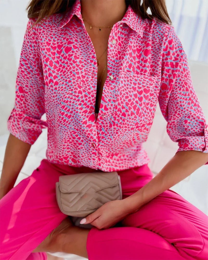 Blouse Imprimée avec Coupe Classique pour Femmes | Idéale pour l’Automne et les Sorties