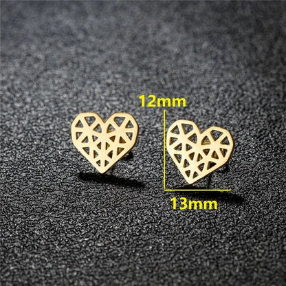 Boucles d’Oreilles Métalliques à Design Minimaliste pour Femme | Idéales pour Tenues Décontractées ou Habillées