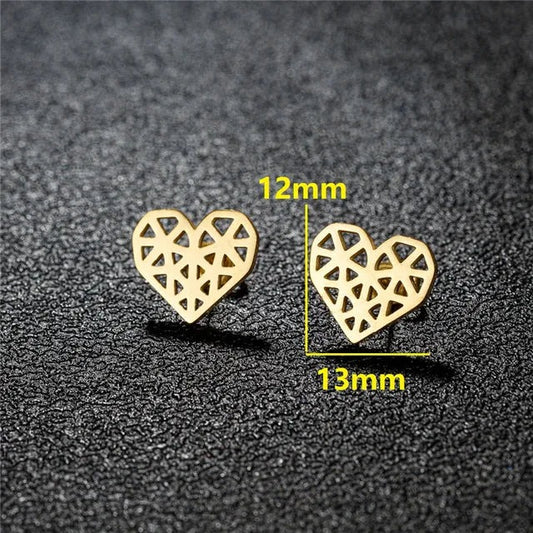 Boucles d’Oreilles Métalliques à Design Minimaliste pour Femme | Idéales pour Tenues Décontractées ou Habillées