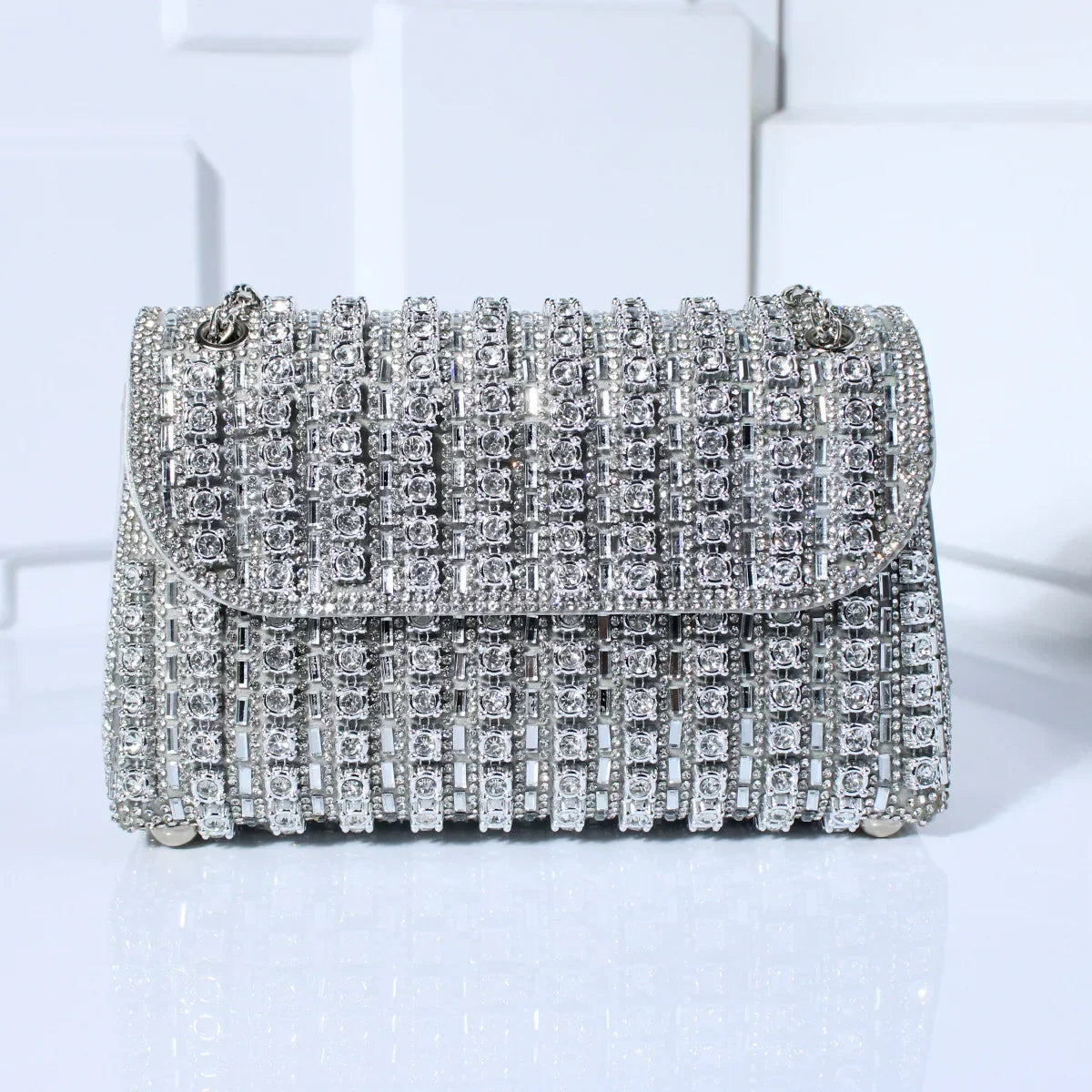 Mini Sac avec Strass et Chaîne Dorée pour Femme | Idéal pour les Soirées