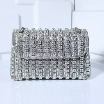 Mini Sac avec Strass et Chaîne Dorée pour Femme | Idéal pour les Soirées