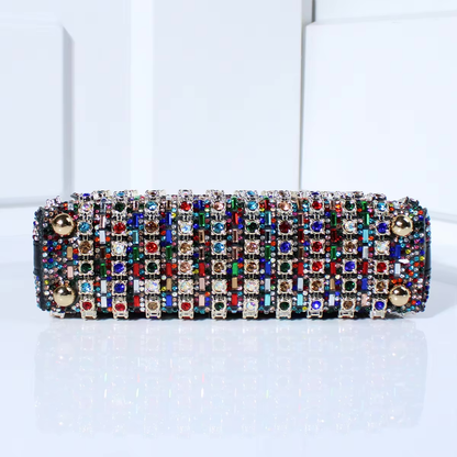 Mini Sac avec Strass et Chaîne Dorée pour Femme | Idéal pour les Soirées