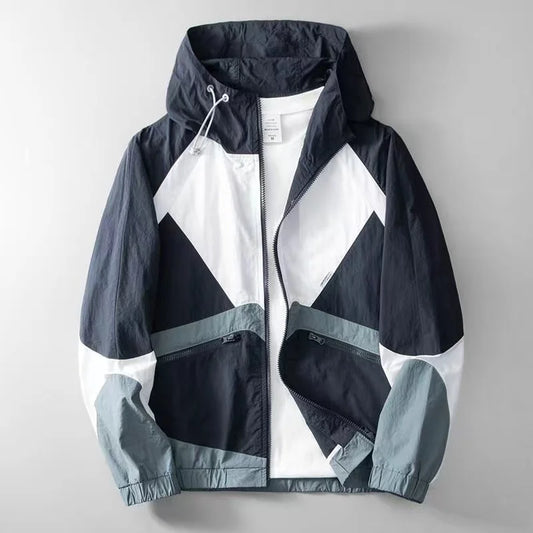 Veste Coupe-Vent À Capuche avec Fermeture Zippée pour Homme | Idéale pour L’Hiver