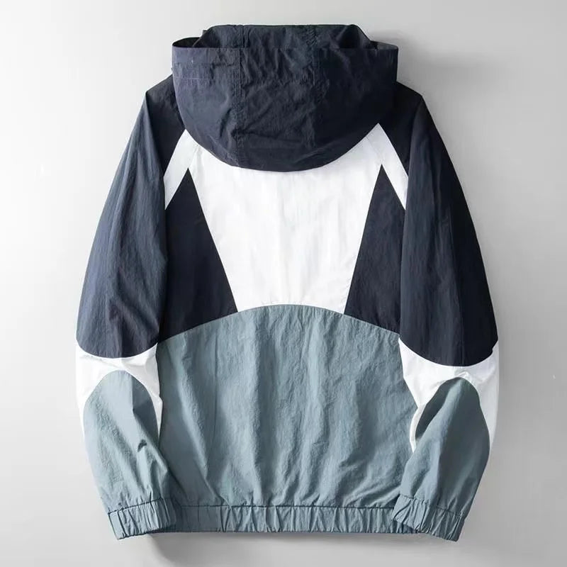 Veste Coupe-Vent À Capuche avec Fermeture Zippée pour Homme | Idéale pour L’Hiver