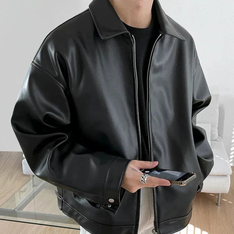 Blouson ample à col chemise pour hommes