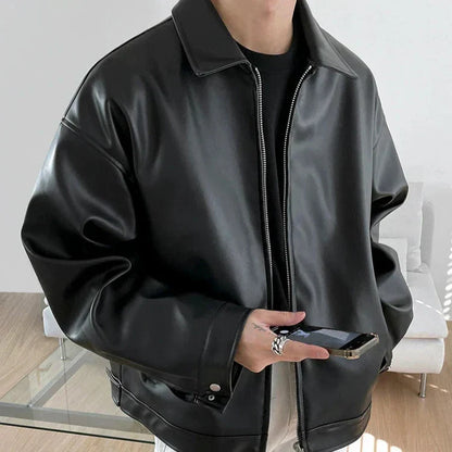 Blouson ample à col chemise pour hommes