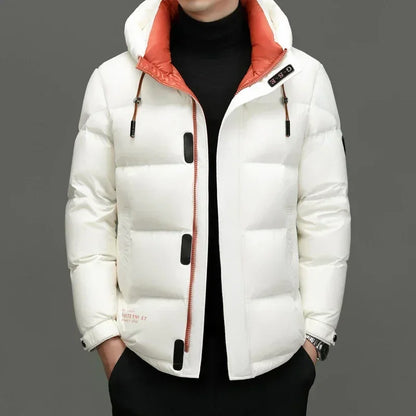 Doudoune D’hiver Avec Capuche Et Coupe Droite Pour Hommes | Idéale Pour La Saison Hivernale