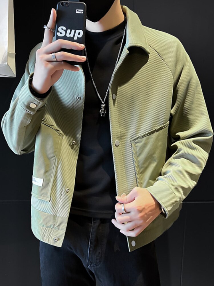 Veste Avec Fermeture À Boutons-Pression Pour Homme | Idéal Pour Le Printemps Et Les Soirées D’Été