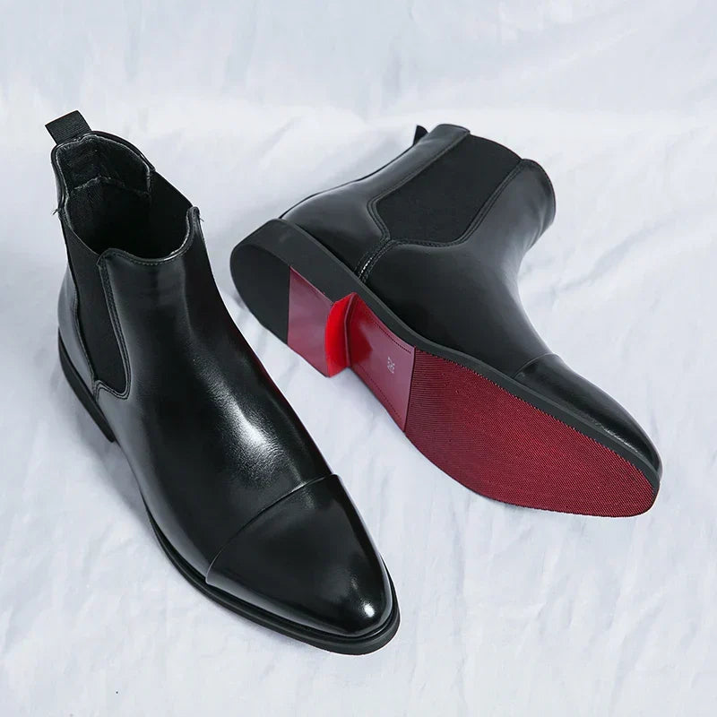 Chelsea boots avec bout cap-toe pour hommes | Idéal pour les occasions habillées et les sorties en soirée