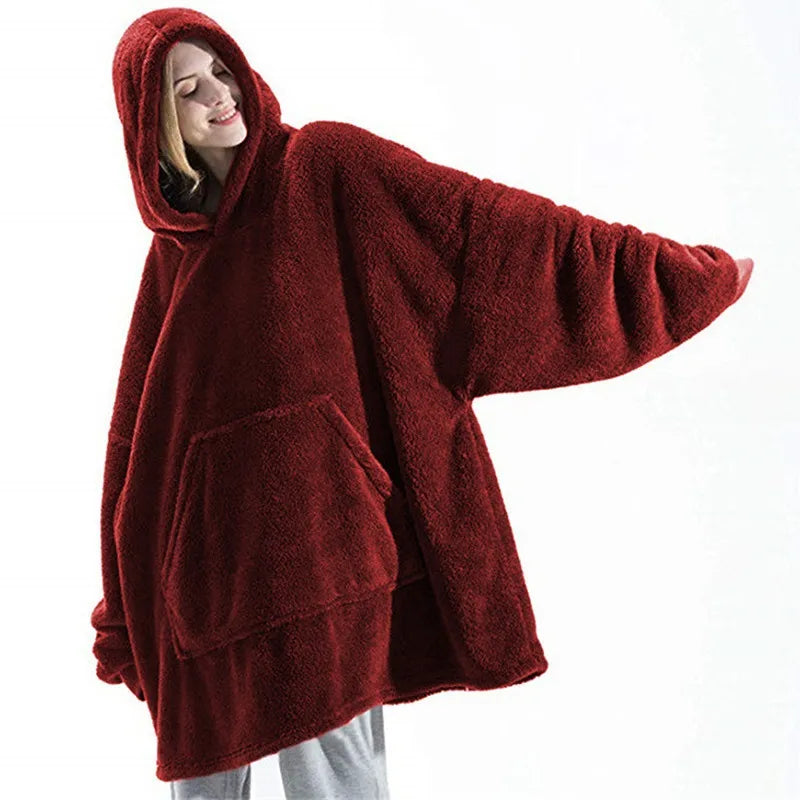 Pull à Capuche Oversize avec Poche Frontale pour Adultes | Idéal pour la Saison Hivernale