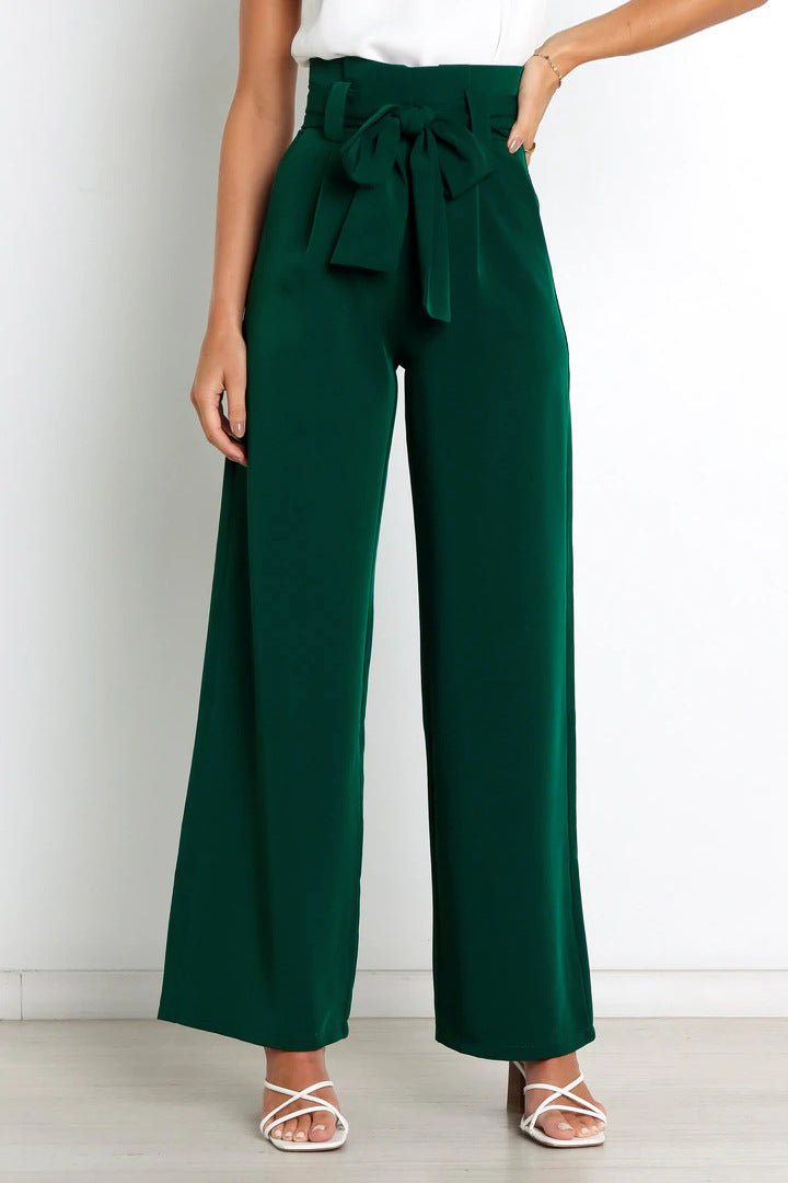 Pantalon à Jambes Larges avec Taille Haute pour Femme | Idéal pour la Mi-Saison ou l’Usage Quotidien