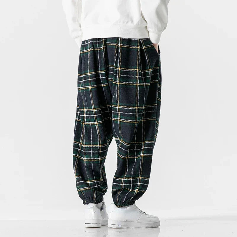 Pantalon De Survêtement À Motif À Carreaux Avec Taille Élastique Pour Homme | Idéal Pour Un Usage Décontracté