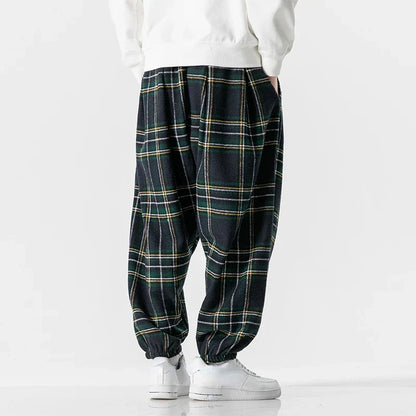 Pantalon De Survêtement À Motif À Carreaux Avec Taille Élastique Pour Homme | Idéal Pour Un Usage Décontracté