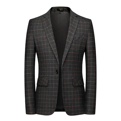 Blazer À Motif Carreaux Pour Homme Avec Coupe Ajustée Pour Adulte | Idéal Pour Occasions Formelles Et Professionnelles