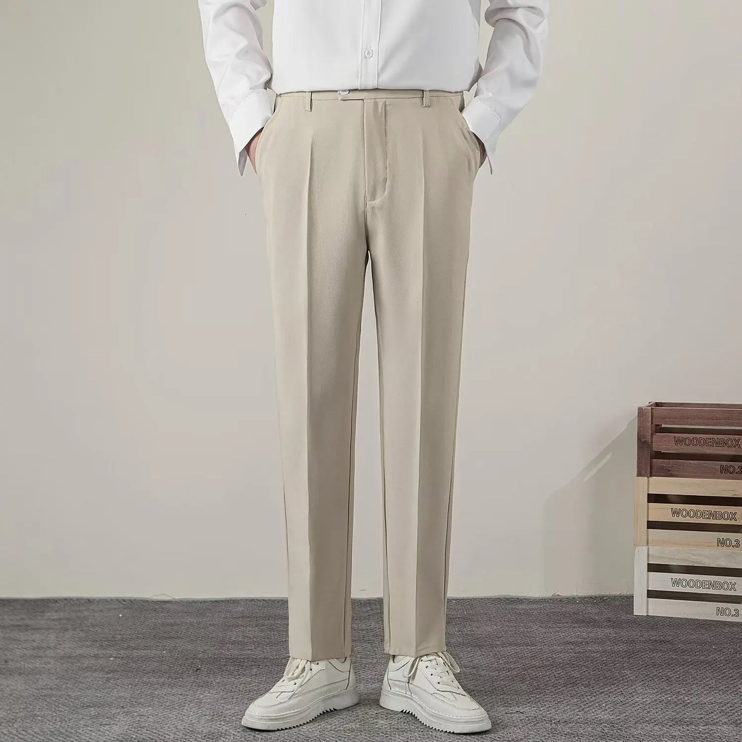 Pantalon Casual à Coupe Slim pour Homme | Idéal pour le Quotidien et le Bureau