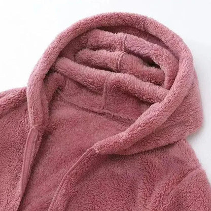 Manteau zippé à capuche pour femmes