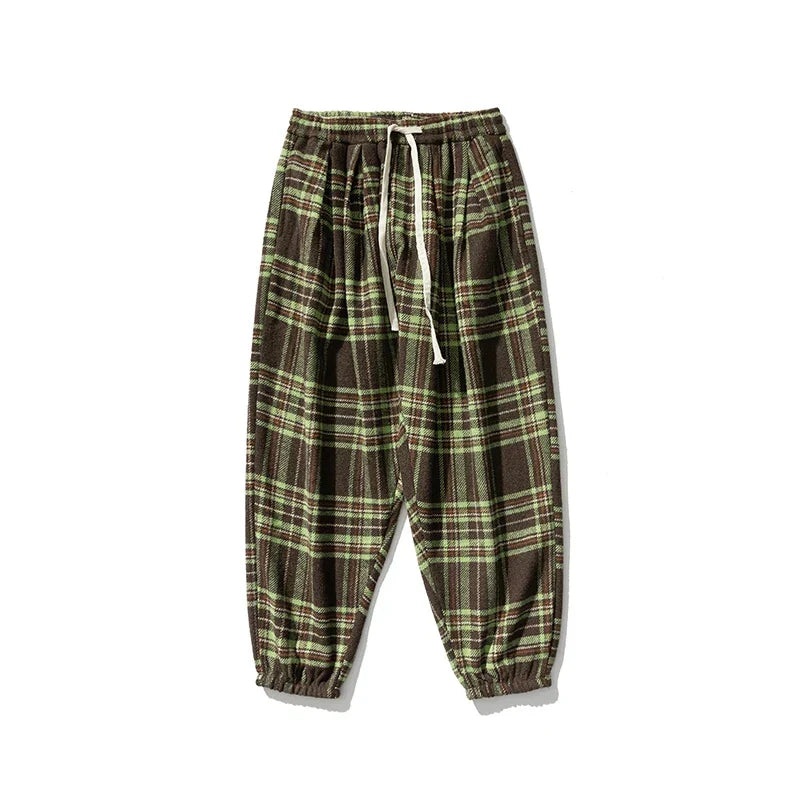 Pantalon De Survêtement À Motif À Carreaux Avec Taille Élastique Pour Homme | Idéal Pour Un Usage Décontracté