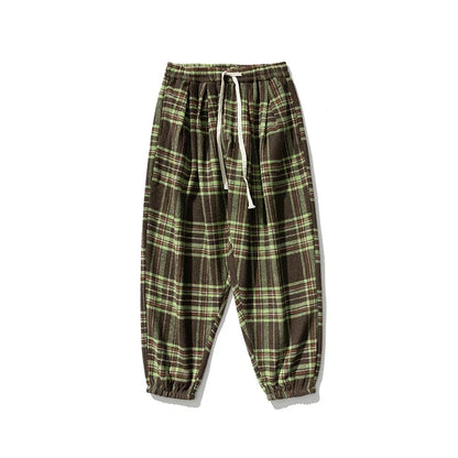 Pantalon De Survêtement À Motif À Carreaux Avec Taille Élastique Pour Homme | Idéal Pour Un Usage Décontracté