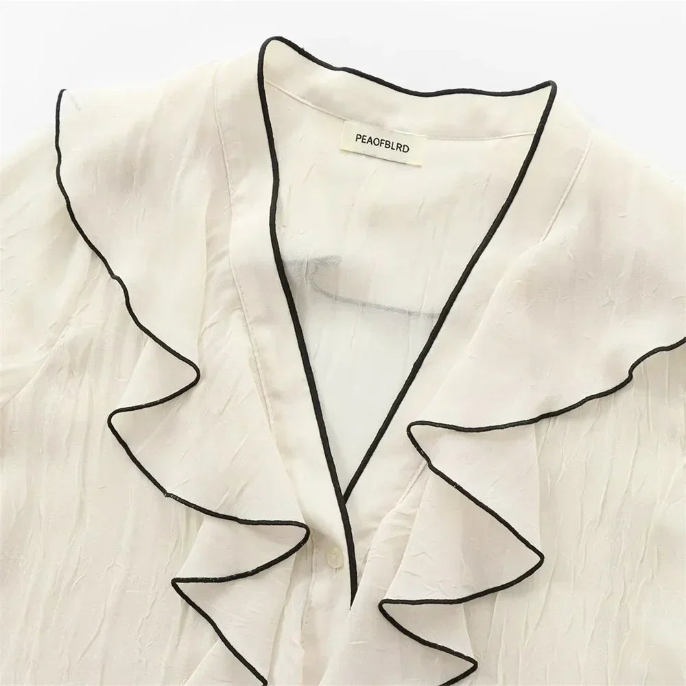 Blouse À Manches Longues Avec Coupe Ajustée Pour Femme | Idéale Pour Usage Quotidien Et Professionnel