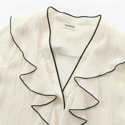 Blouse À Manches Longues Avec Coupe Ajustée Pour Femme | Idéale Pour Usage Quotidien Et Professionnel