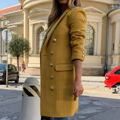 Manteau Long avec Fermeture Boutonnée pour Femme | Idéal pour l’Hiver et la Mi-Saison
