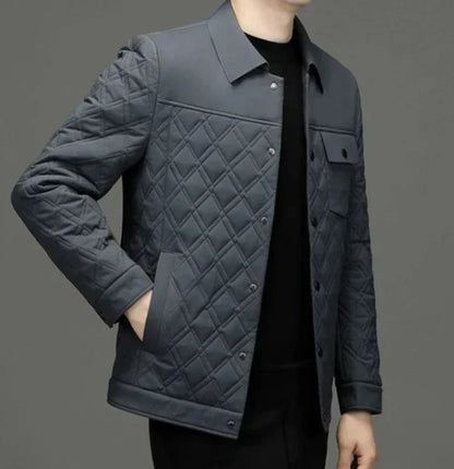 Veste Matelassée À Manches Longues Avec Fermeture À Boutons-Pression Pour Homme | Idéal Pour La Mi-Saison
