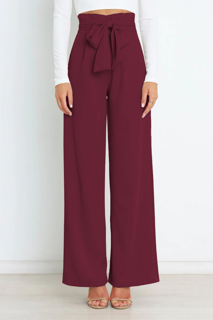 Pantalon à Jambes Larges avec Taille Haute pour Femme | Idéal pour la Mi-Saison ou l’Usage Quotidien