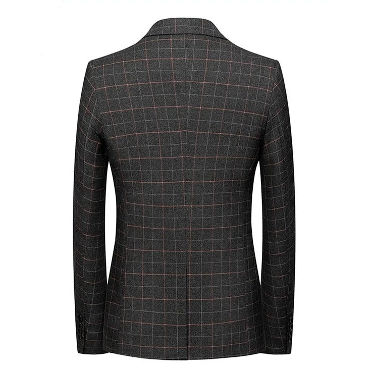 Blazer À Motif Carreaux Pour Homme Avec Coupe Ajustée Pour Adulte | Idéal Pour Occasions Formelles Et Professionnelles