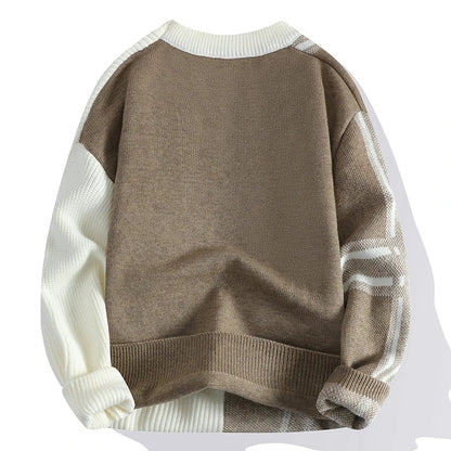 Pull En Maille À Motif Carreaux Avec Col Rond Pour Homme | Idéal Pour Usage Quotidien