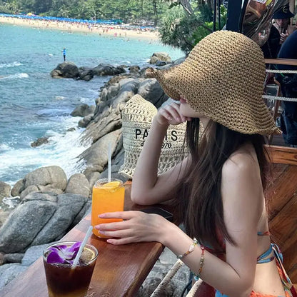 Chapeau De Soleil Pliable À Large Bord Pour Femme | Idéal Pour La Plage Et Les Activités En Extérieur