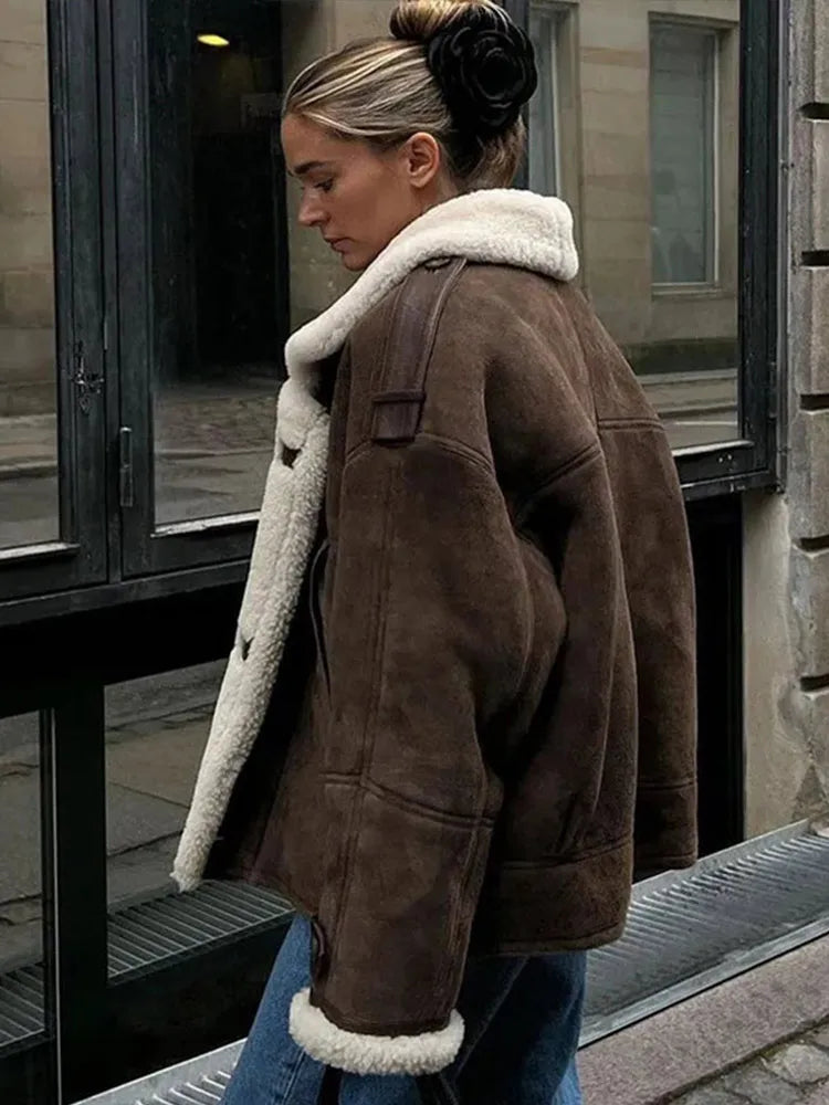 Manteau Long à Col Revers avec Boutonnage Simple pour Femme | Idéal pour l’Automne et l’Hiver