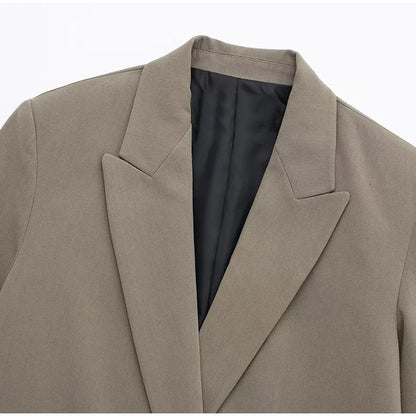 Blazer Oversize Structuré à Revers Classiques pour Femme | Idéal pour le Travail et le Quotidien