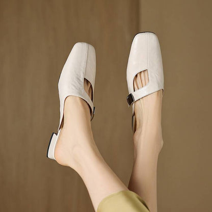 Mules à bout carré avec détail métallique pour femmes | Idéales pour le printemps et l’été