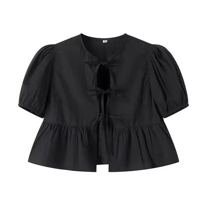 Crop Top à Imprimé Léopard avec Col Rond pour Femme | Idéal pour Usage Quotidien