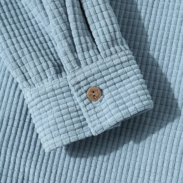 Chemise à capuche boutonnée pour hommes