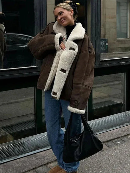 Manteau Long à Col Revers avec Boutonnage Simple pour Femme | Idéal pour l’Automne et l’Hiver