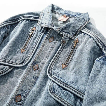 Veste En Jean À Coupe Ajustée Pour Hommes | Idéale Pour Usage Quotidien