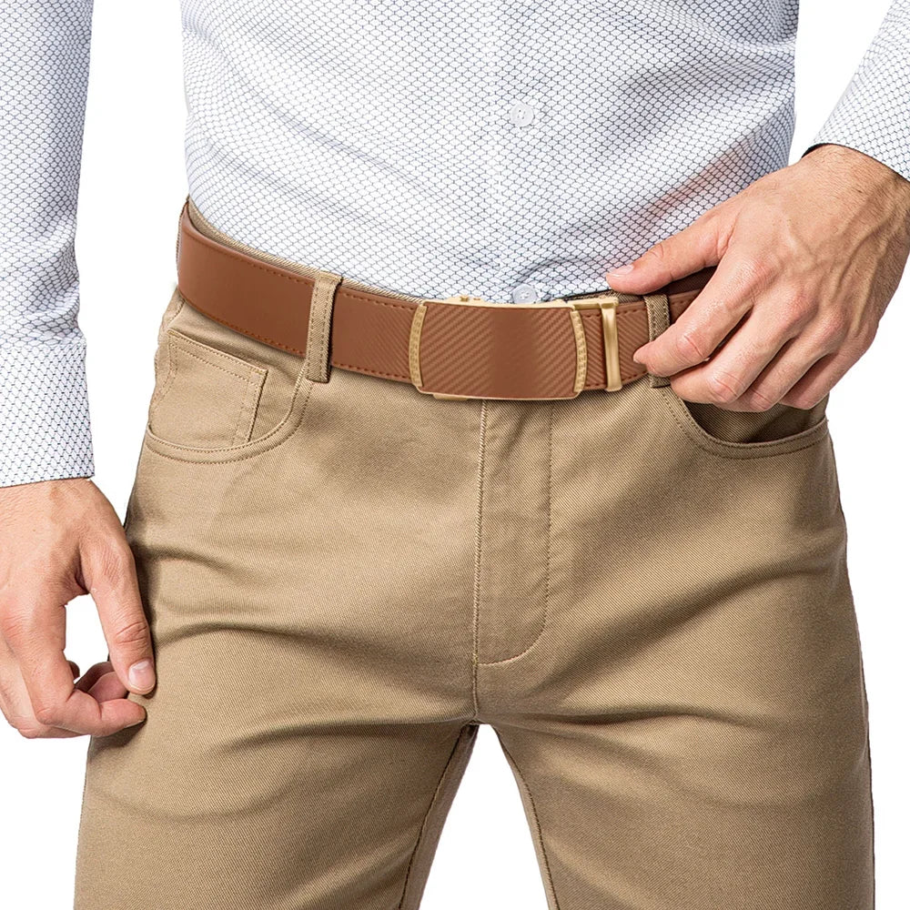 Ceinture Avec Boucle Automatique Pour Homme | Idéal Pour Tenues Quotidiennes Et Formelles