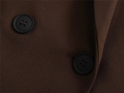 Blazer Croisé Avec Col À Revers Pour Femme | Idéal Pour Le Travail Ou Les Occasions Décontractées