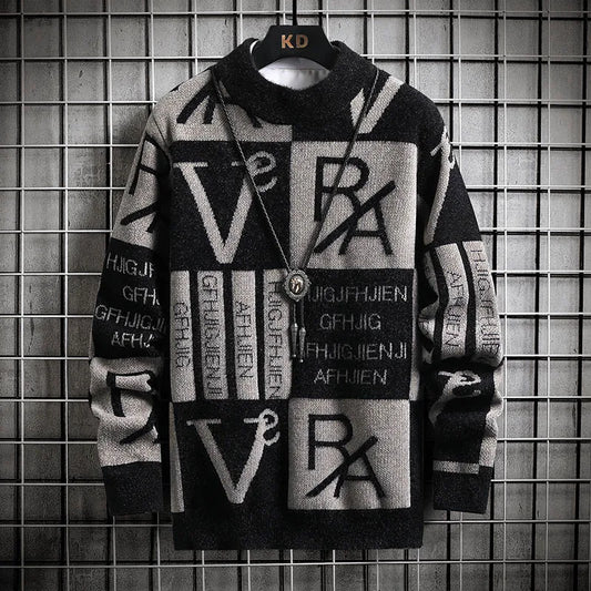 Pull En Maille Avec Print Pour Homme | Idéal Pour Le Quotidien Et Les Occasions